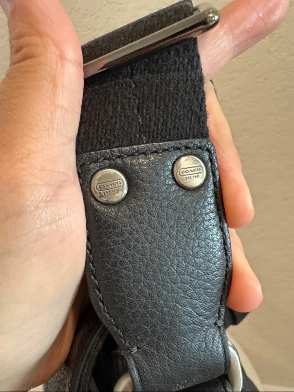 Coach Black Leather Laptop/ Messenger Bag - Picture 7 of 15